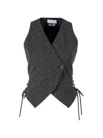 Alexander McQueen lace-up Asymmetric Vest Top | Grey | FARFETCH at Farfetch
